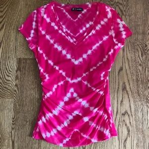 INC Tie Dye V-Neck Sequin Top
